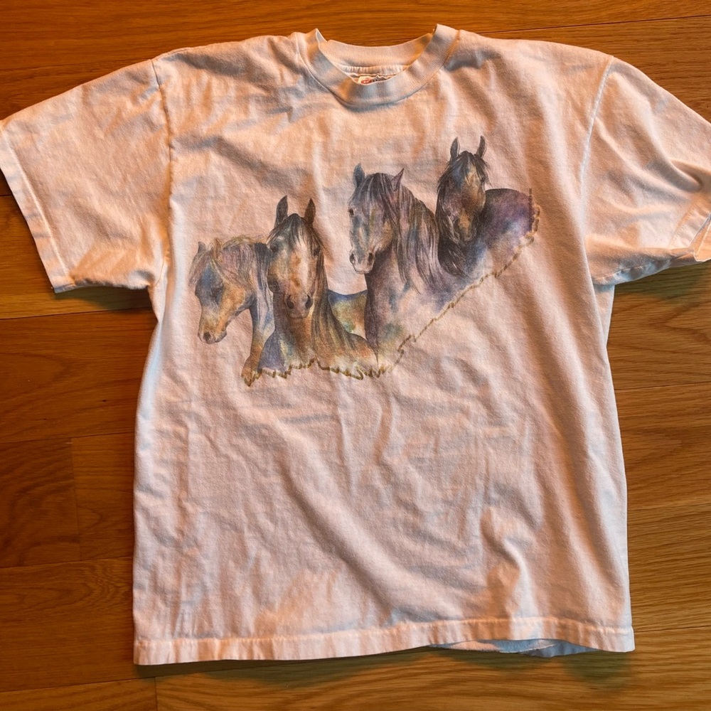 Vintage 90s horse portrait shirt